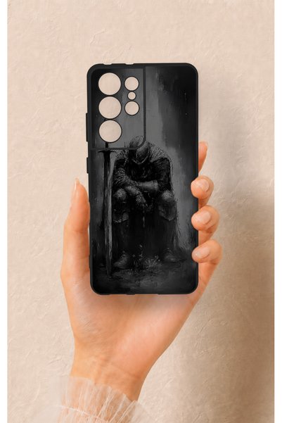 Vip Case حافظة سيليكون متوافقة مع هاتف سامسونج S21 Ultra بنمط Yorgun Knight