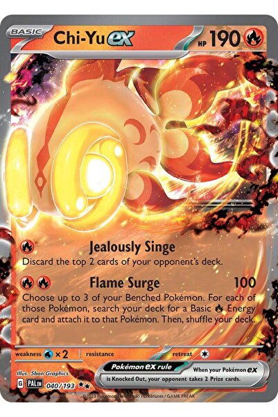 Pokemon Chi-Yu Ex # 40 Paldea Evolved Original Card
