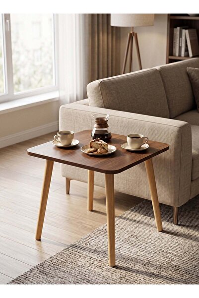 Taimi Modern Square Wooden Coffee Table 40x40x40cm-Easy to Assemble,for Bedro...