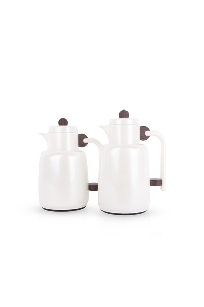 TAVOLO Tramis Yara Set from Tavolo Pearl and Dark Wood