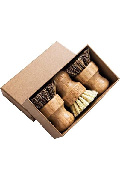 GENERAL 3 Pack of Micacose Small Dish Brushes, Durable Natural Cleaning Brush...