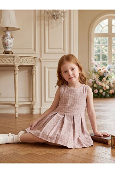 Cherrys Bebek Girl's Special Vintage Style Glittery Jacket Dress and Bag Combination