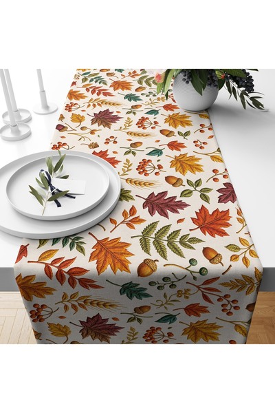 Filamente Digital Printed Runner - Floral/Leaf Patterned / Embroidery-Looking...