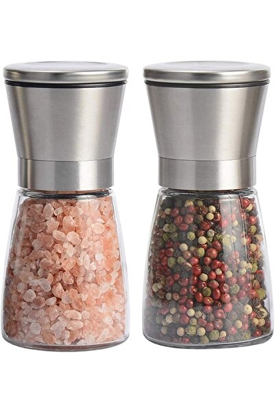 GENERAL Mincham Salt and Pepper Grinder Set of 2, Premium Stainless Steel Spi...