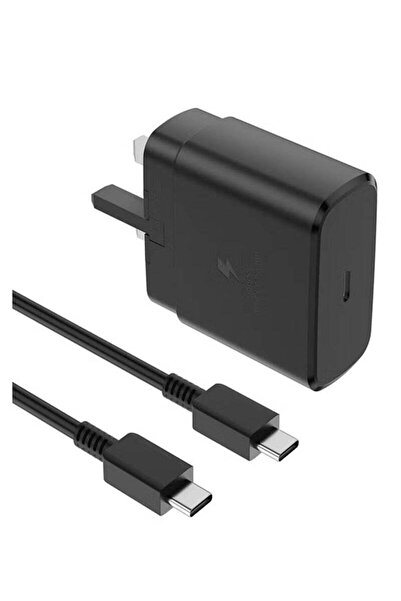 GENERAL شاحن سريع 45 وات متوافق مع قابس سامسونج من النوع C مع كابل USB C، محو...