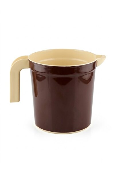 Tiesa Home Plastic 1.85 Liter Brown Toilet Bathroom Water Bucket Mug