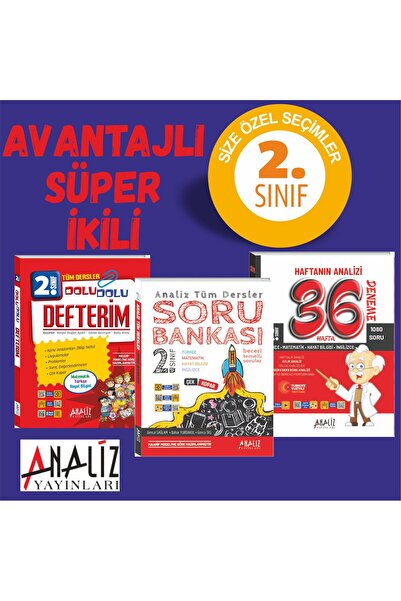 Analiz Yayınları 2.SINIF AVANTAJLI ÜÇLÜ SET (SORU BANKASI+HAFTANIN ANALİZİ+DE...