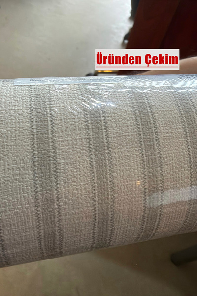 Bien Duvar Kağıtları Grandeco Little Florals 4104 Flores Románticas Dokulu Gri Tonlarında Çizgili Lüks Bir İthal Duvar Kağıdı 53x1000cm, 5m2
