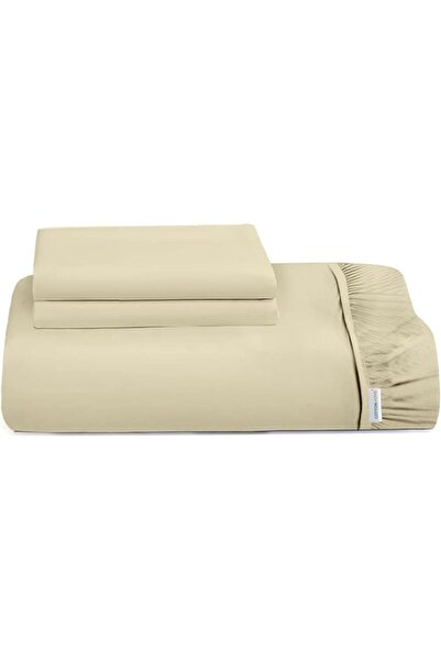 COTTON HOME طقم ملاءات قطنية منزلية من 3 قطع فائقة النعومة مقاس فردي 90×200+2...