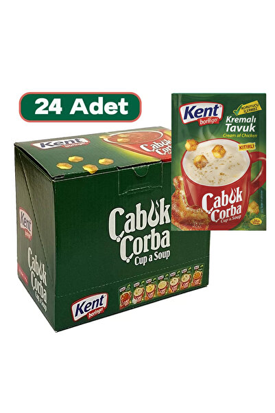 Kent Boringer Kremalı Tavuk Çabuk Çorba 18 g X 24 Adet