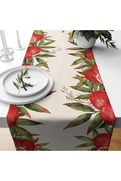 Filamente Digital Printed Runner - Pomegranate/Abundance Patterned / Abundanc...