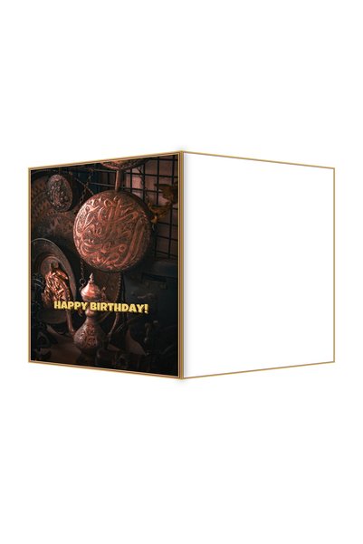 OEM Felicitare Aniversare temă marcă din alamă vintage, design elegant, 13.3x...