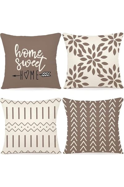 GENERAL Pillow Covers 18x18 Set of 4, Modern Sofa Throw Pillow Cover, Decorat...