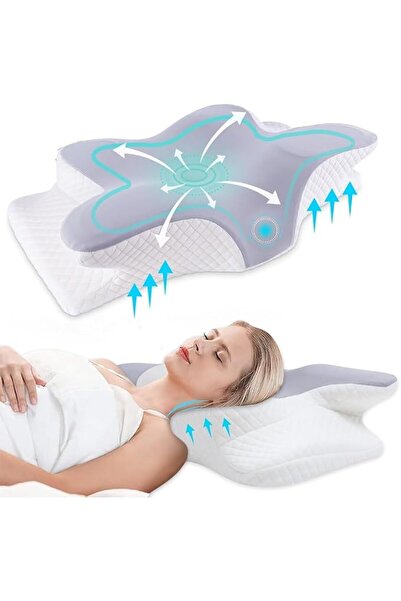 BOOMBOOMBOOM Memory Foam Neck Pillow, Cervical Pillow for Shoulder Neck Pain ...