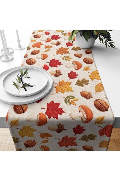 Filamente Digital Printed Runner - Floral/Leaf Patterned / Embroidery-Looking...