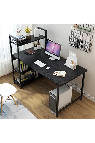 DASEN 110x65cm Home Office Writing Computer Desk Modern Simple Study Table Black