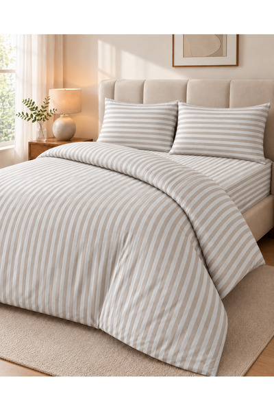nnevora Nevora Double Satin Duvet Cover Set 80% Cotton 20% Polyester 4 Pieces...