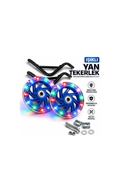 Serraro 16 Jant Bisiklet Uyumlu Işıklı Yan Destek Tekerleği Yardımcı Tekerlek...