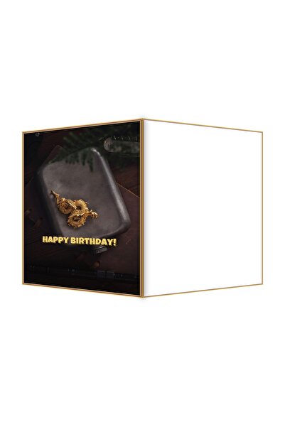 OEM Anniversary Card Antique Brass Coat of Arms, Elegant and Classic Design, ...