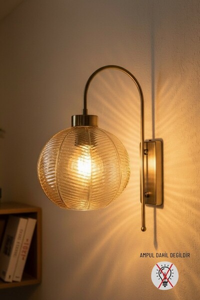 Bamyum Siena Honey Glass Flat Body Sconce Wall Lamp Modern Hotel Cafe Vintage...