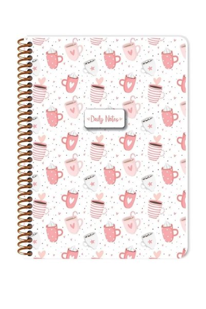 KESKİN COLOR Coffee Spiralli Karton Kapak 100 Yaprak A4 Çizgili Defter
