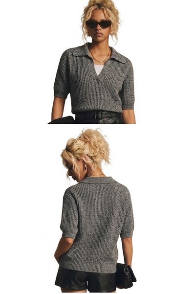 AÇELYA TEKSTİL Polo Collar Half Sleeve Women's Knitwear "Soft Color • Strong Style" "Comfortable • Modern • Feminine"