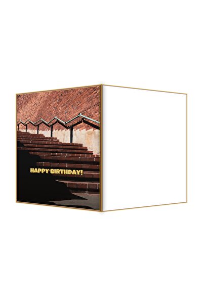 OEM Felicitare Aniversare Balustrada Scari Cupru, Elegant, Pliata 13.3x19.4cm