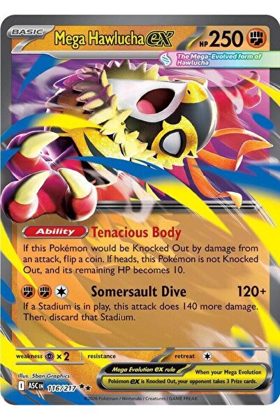 Pokemon Mega Fighting Ex # 116 Ascended Heroes Original Card