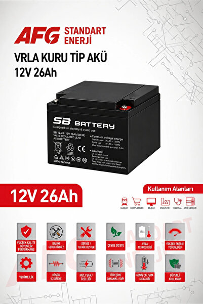 12V 26AH BAKIMSIZ KURU AKÜ
