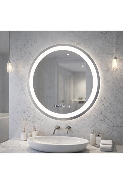 Flippy Στρογγυλός καθρέφτης LED, 60 εκ., Celeste MotionGlow Marcello, Σύστημα...