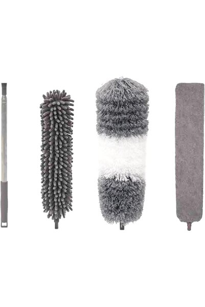 GENERAL Microfiber Feather Duster Set with Extension Pole, Long Dust Brush an...