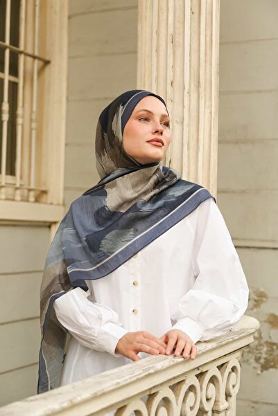 ENRİCO FERRİ Allure Abstract Brush Pattern Tensel Shawl