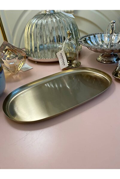 Dekordan House Brass Plated Oval Tray