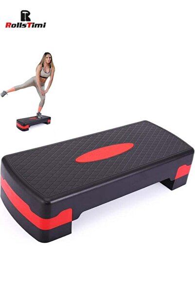 RollsTimi Height Adjustable Stepper with 2 Levels, 68 x 28 cm Step Board for ...