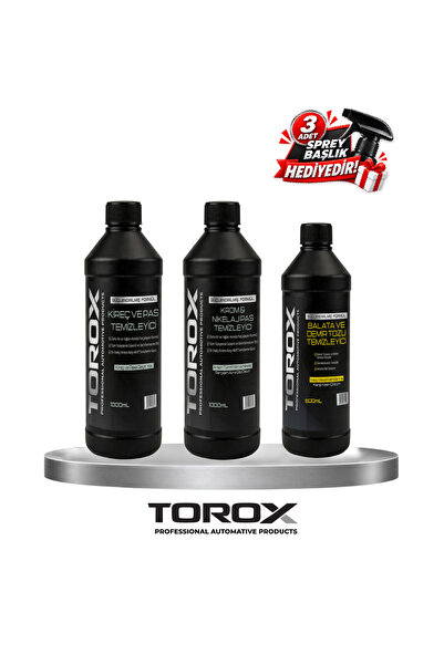 TOROX Oto Paslanma & Kireç Karşıtı Set - Kireç ve Pas Temizleyici 1000ml, Kro...
