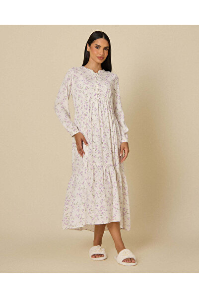 REDTAG Women Ivory Printed Nightgown