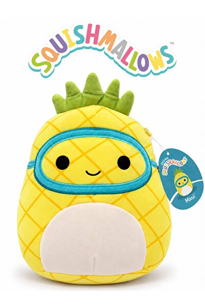 Squishmallows دمية سكويش مالوز الأصلية ماوي بشكل أناناس وقناع غوص – ملمس قطيف...