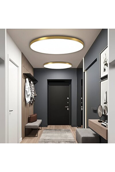 Flippy SOLIS Φωτιστικό Οροφής LED 27 εκ. 20W Ψυχρό Φως Επιχρυσωμένο