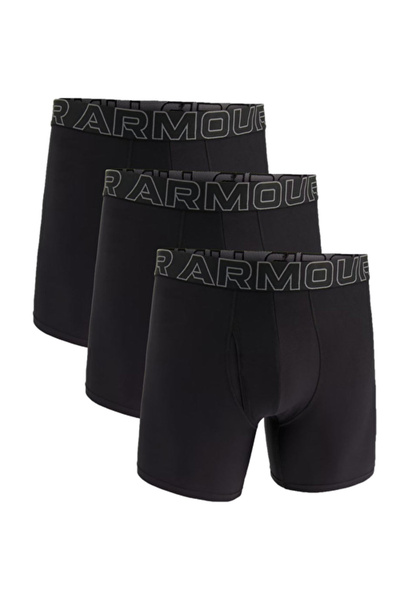 Under Armour Tech 6" Boxerjock 3'lü Paket Siyah