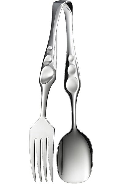 fitto 3-in-1 Fork Spoon Tong – Multifunctional Kitchen Utensil, Stainless Ste...