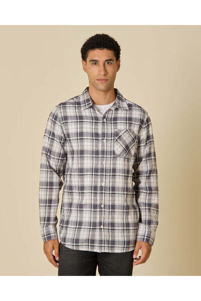 REDTAG Men Assorted Checked Long Sleeve Shirt