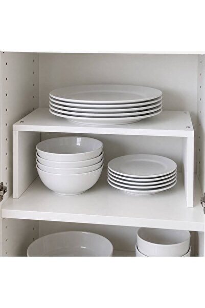 özçamlar mobilya Dolap İçi Yükseltici Raf 40x25x15 cm Beyaz MDF