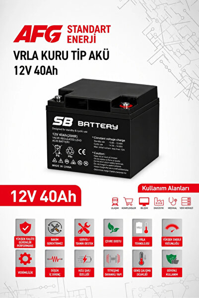 12V 40AH BAKIMSIZ KURU AKÜ