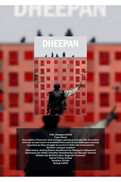 OEM Dheepan Αφίσα Ινφογραφικού, Κατακτώντας το Δράμα, Χαρτόνι 250γρ., Α4