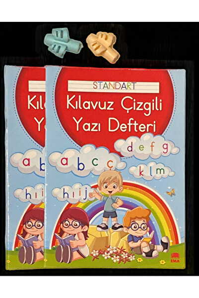 Standart Kılavuz Çizgili Yazı Defteri İlkokul Öğrencileri için Alfabe Çizgili Defter