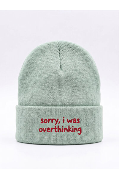 Hathub Club "sorry, i was overthinking" Nakışlı Bere