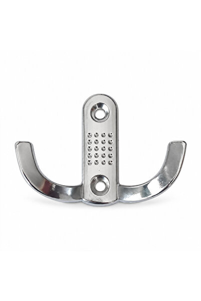 NZB (5 Adet) Noktalı Askı Krom Metal Portmanto Askısı Duvar Tipi Elbise Havlu Mont Askılığı