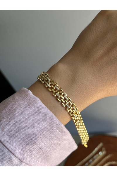 Xuping 14k Altın Renginde Kordon Model Özel Seri Kararmaz Kadın Bileklik