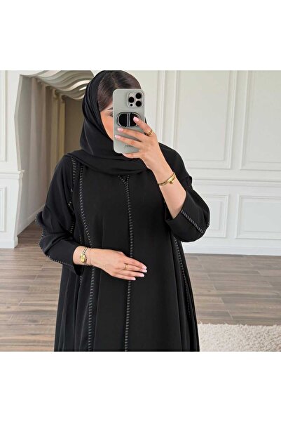 Shadan Art Elegant Abaya for Specific Occasions: Striped Fabric