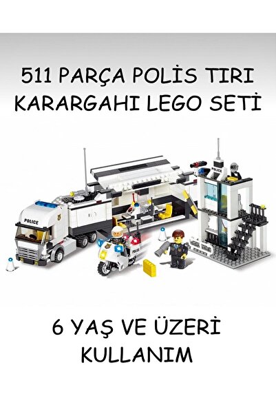 Hepsilazım Oyuncak 511 Parça Blok Polis Karakolu Tır Figürlü ve Motorlu Yapı ...